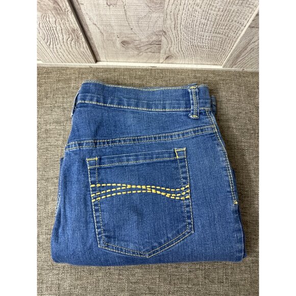 Emily B Womens Blue Denim Capri Jeans Size 10 Straight Leg Stretch - Picture 3 of 7